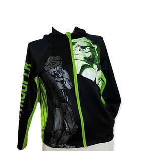 Star Wars Zip up Green and Black Fleece Jacket